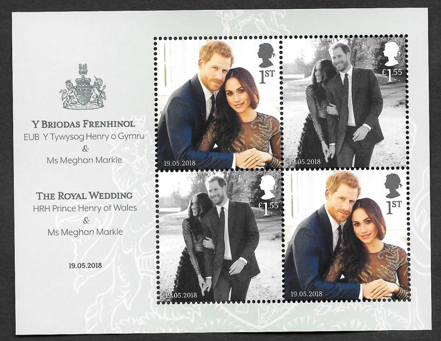 (image for) MS4092 2018 Royal Wedding Non-Barcoded Miniature Sheet